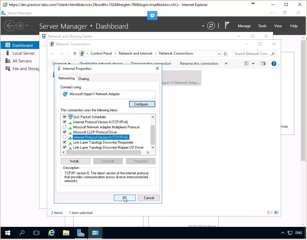 Figure 1.10 Screenshot of the PLABSA01 desktop